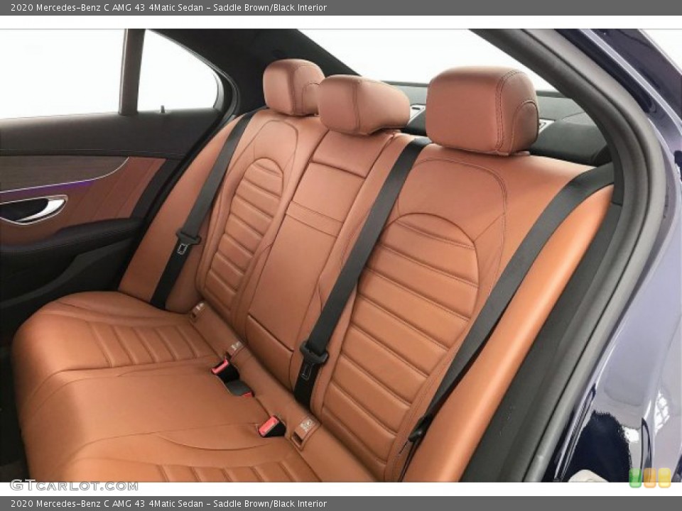 Saddle Brown/Black Interior Rear Seat for the 2020 Mercedes-Benz C AMG 43 4Matic Sedan #136780765