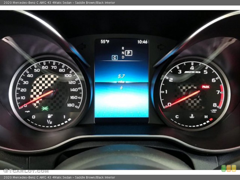 Saddle Brown/Black Interior Gauges for the 2020 Mercedes-Benz C AMG 43 4Matic Sedan #136780825