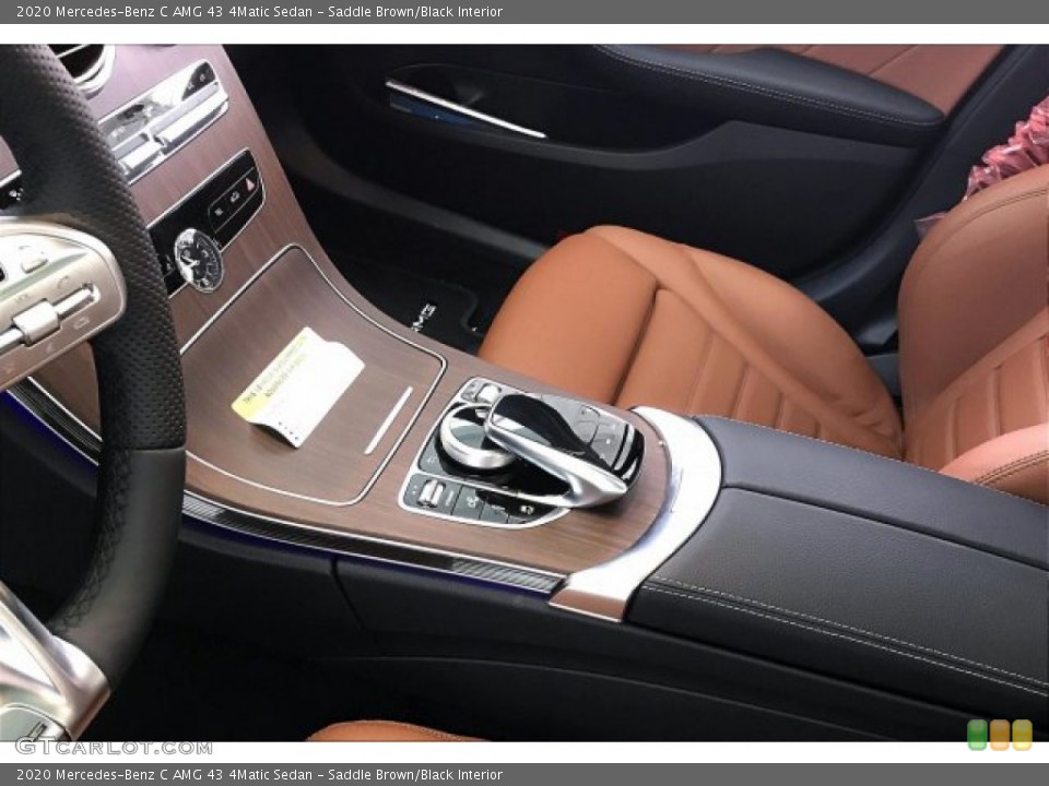 Saddle Brown/Black Interior Controls for the 2020 Mercedes-Benz C AMG 43 4Matic Sedan #136780861