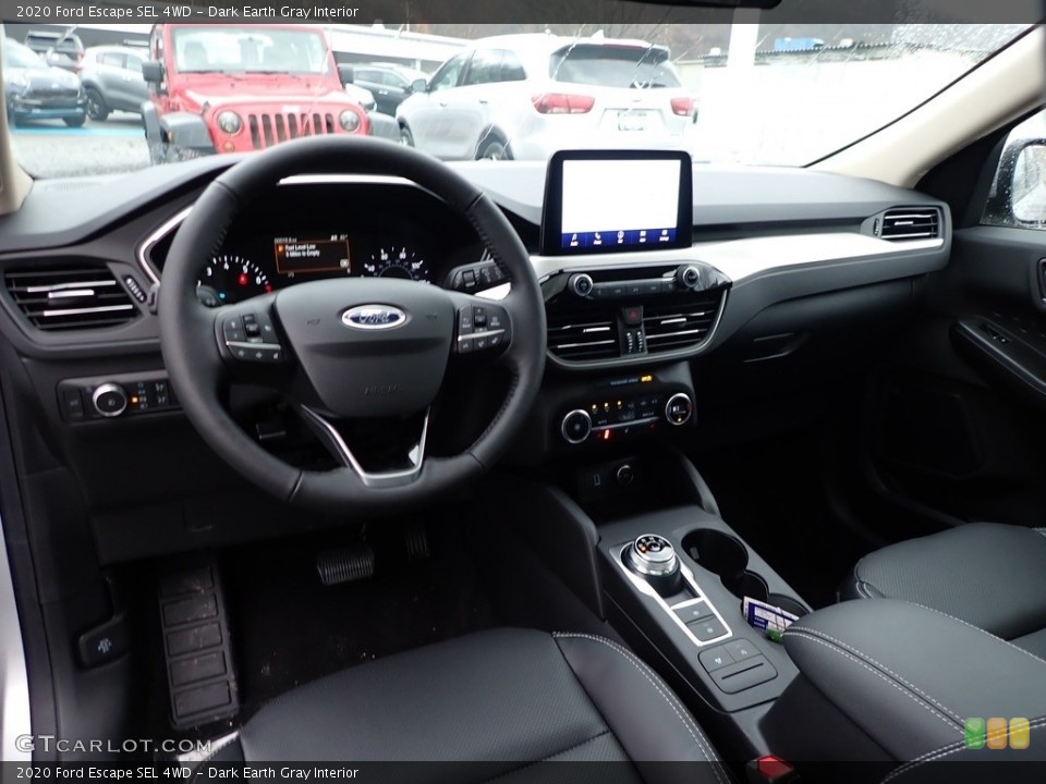 Dark Earth Gray Interior Dashboard for the 2020 Ford Escape SEL 4WD #136781113