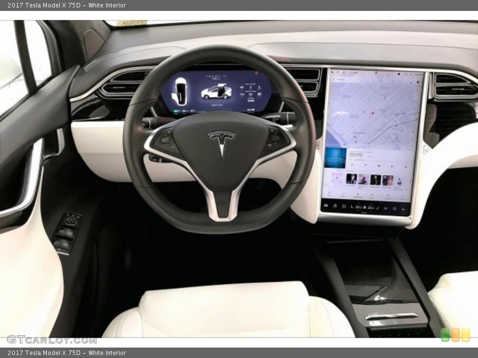 White Interior Dashboard for the 2017 Tesla Model X 75D #136783156