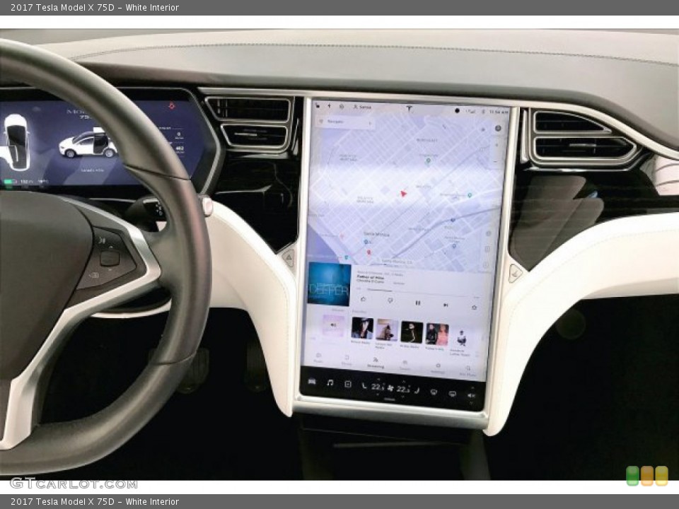 White Interior Navigation for the 2017 Tesla Model X 75D #136783186