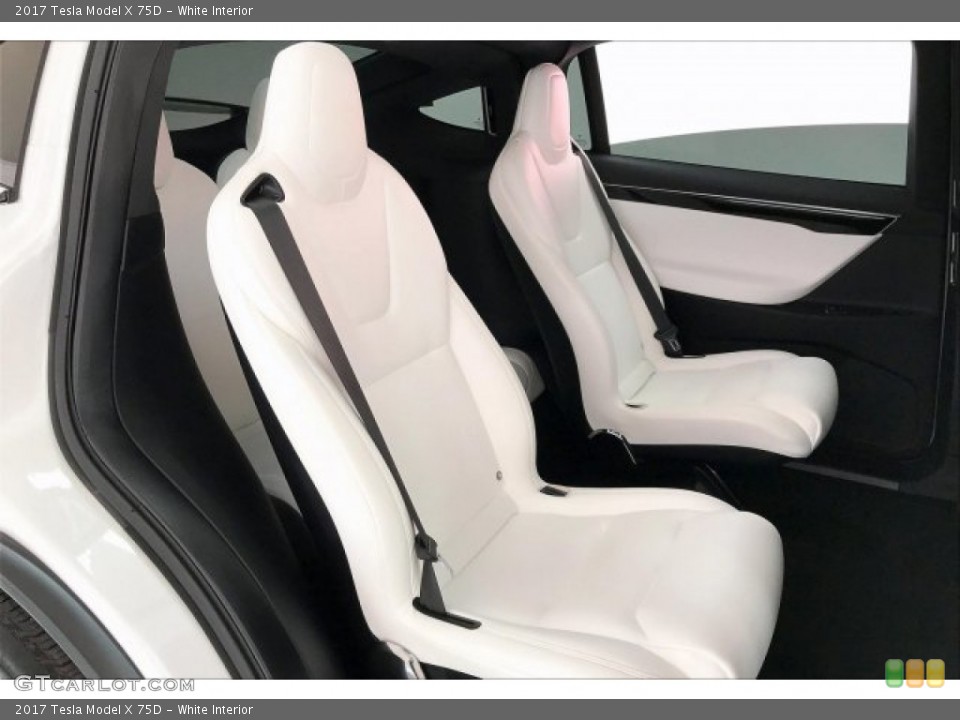 White Interior Rear Seat for the 2017 Tesla Model X 75D #136783369