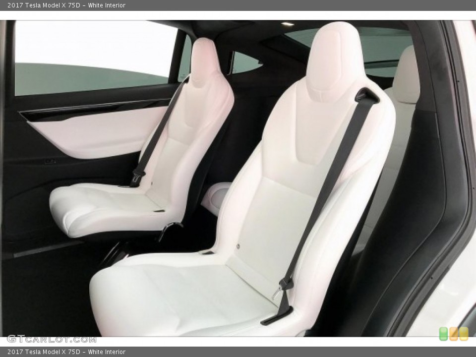 White Interior Rear Seat for the 2017 Tesla Model X 75D #136783408