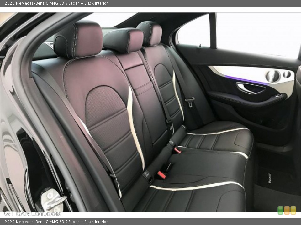 Black Interior Rear Seat for the 2020 Mercedes-Benz C AMG 63 S Sedan #136783975