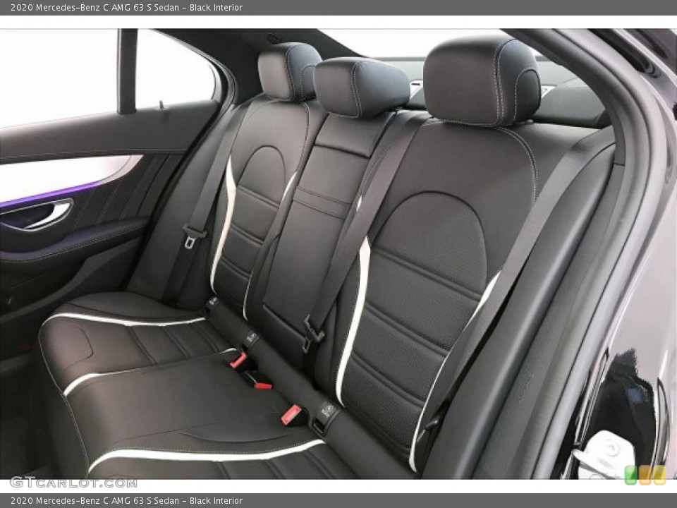 Black Interior Rear Seat for the 2020 Mercedes-Benz C AMG 63 S Sedan #136784011