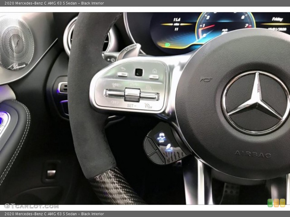 Black Interior Steering Wheel for the 2020 Mercedes-Benz C AMG 63 S Sedan #136784080