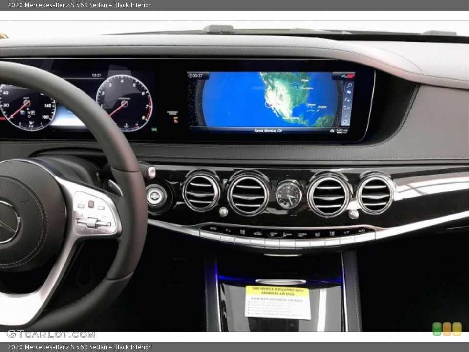 Black Interior Dashboard for the 2020 Mercedes-Benz S 560 Sedan #136785721