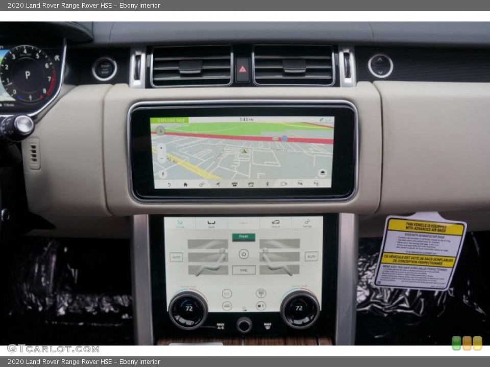 Ebony Interior Navigation for the 2020 Land Rover Range Rover HSE #136787284