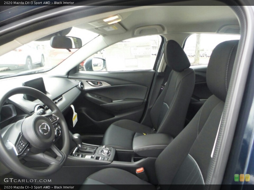 Black Interior Front Seat for the 2020 Mazda CX-3 Sport AWD #136794236