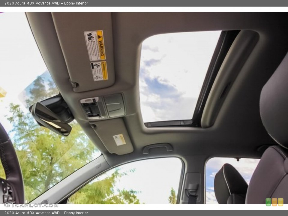 Ebony Interior Sunroof for the 2020 Acura MDX Advance AWD #136794713