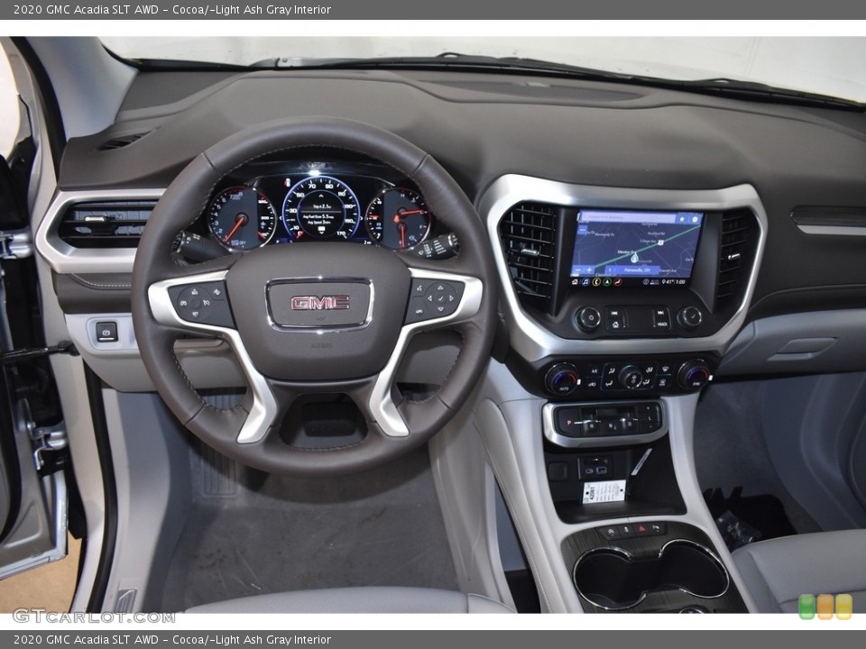 Cocoa/­Light Ash Gray Interior Dashboard for the 2020 GMC Acadia SLT AWD #136795956