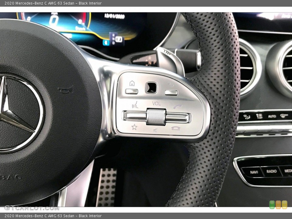 Black Interior Steering Wheel for the 2020 Mercedes-Benz C AMG 63 Sedan #136796870