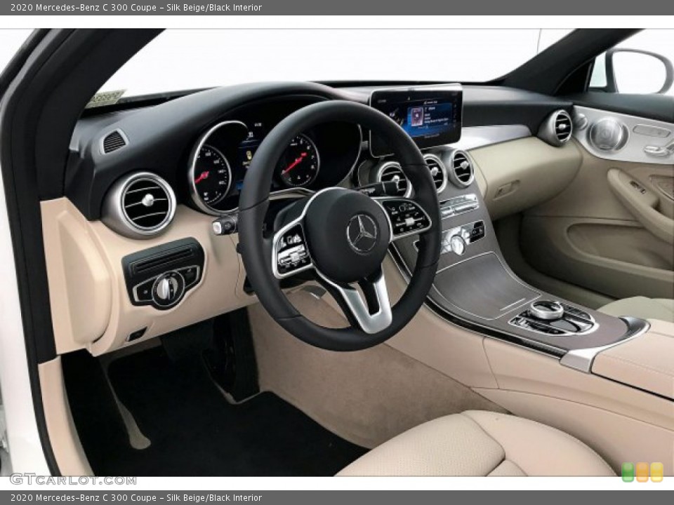 Silk Beige/Black Interior Dashboard for the 2020 Mercedes-Benz C 300 Coupe #136798823