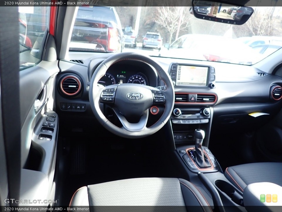 Black Interior Dashboard for the 2020 Hyundai Kona Ultimate AWD #136807223