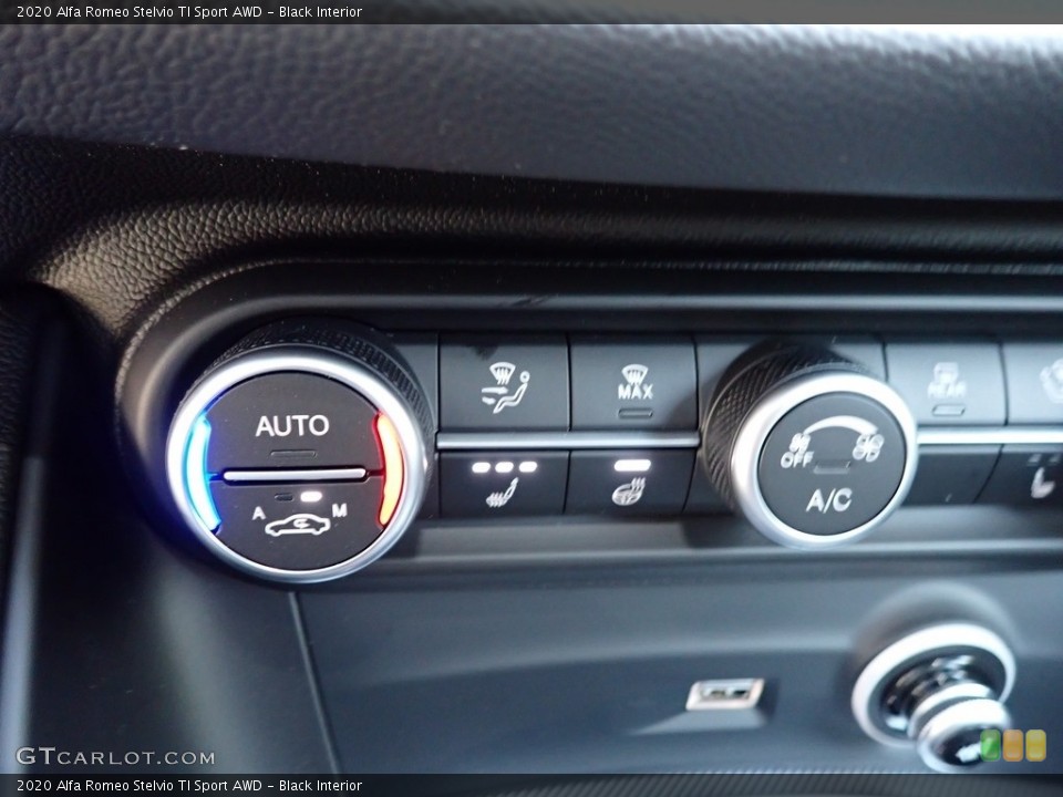 Black Interior Controls for the 2020 Alfa Romeo Stelvio TI Sport AWD #136808240