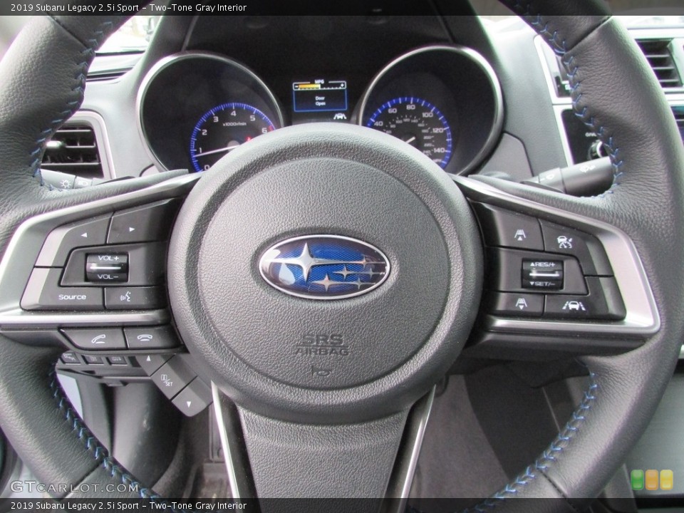 Two-Tone Gray Interior Steering Wheel for the 2019 Subaru Legacy 2.5i Sport #136811030
