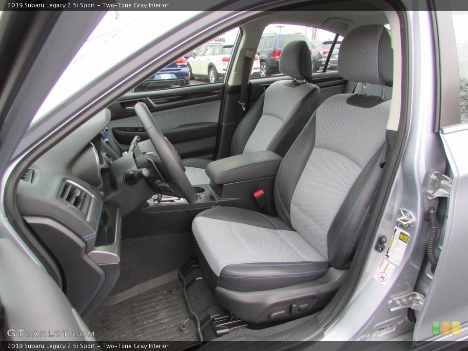 Two-Tone Gray Interior Front Seat for the 2019 Subaru Legacy 2.5i Sport #136811108