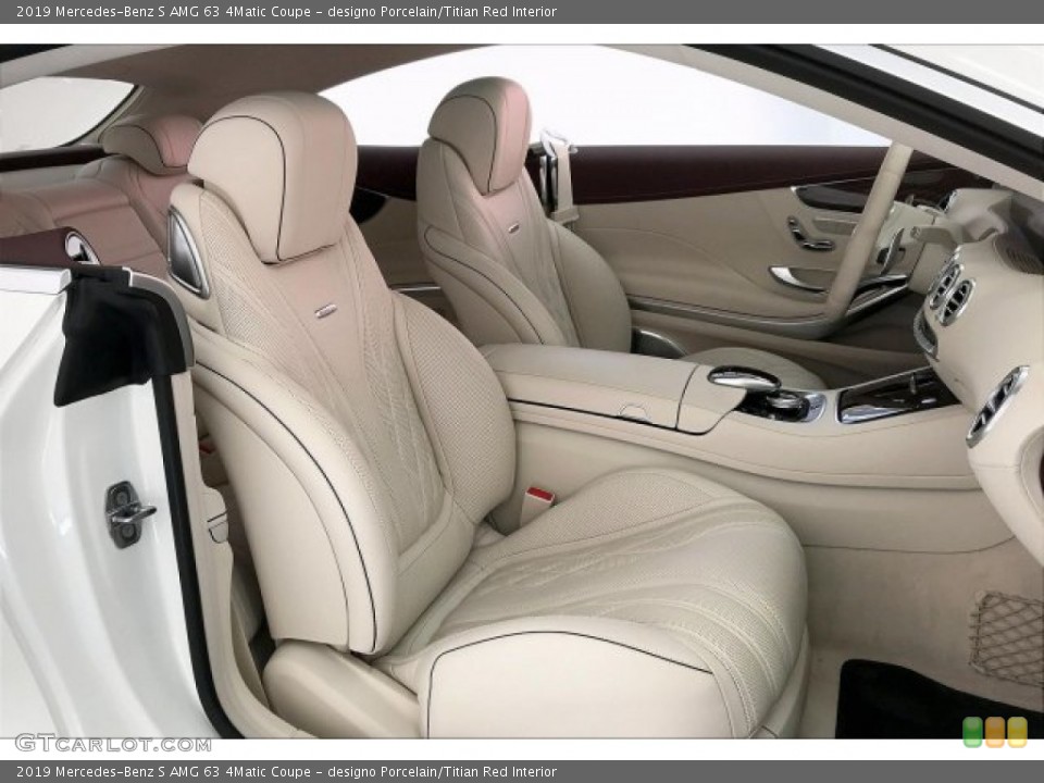 designo Porcelain/Titian Red 2019 Mercedes-Benz S Interiors
