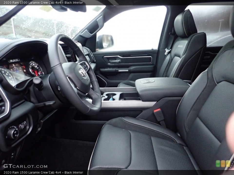 Black Interior Front Seat for the 2020 Ram 1500 Laramie Crew Cab 4x4 #136813632