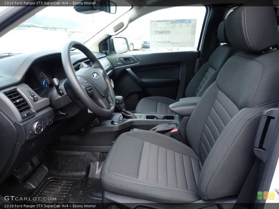 Ebony Interior Photo for the 2019 Ford Ranger STX SuperCab 4x4 #136819710
