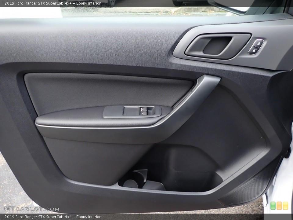 Ebony Interior Door Panel for the 2019 Ford Ranger STX SuperCab 4x4 #136819788