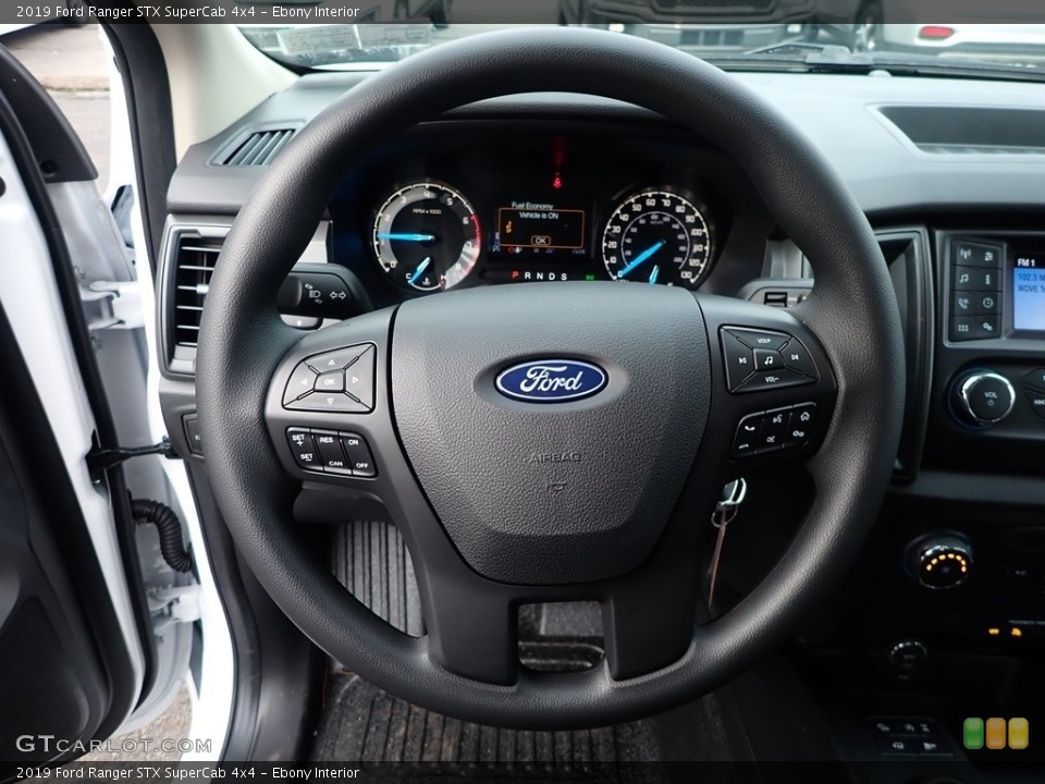 Ebony Interior Steering Wheel for the 2019 Ford Ranger STX SuperCab 4x4 #136819815