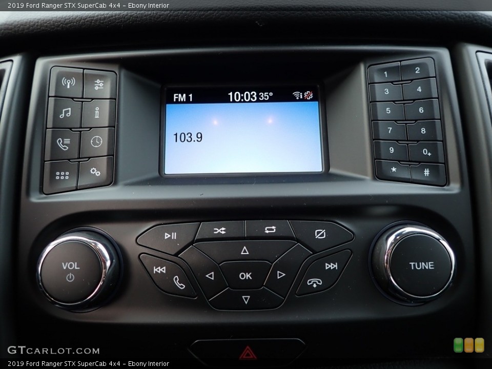 Ebony Interior Controls for the 2019 Ford Ranger STX SuperCab 4x4 #136819911