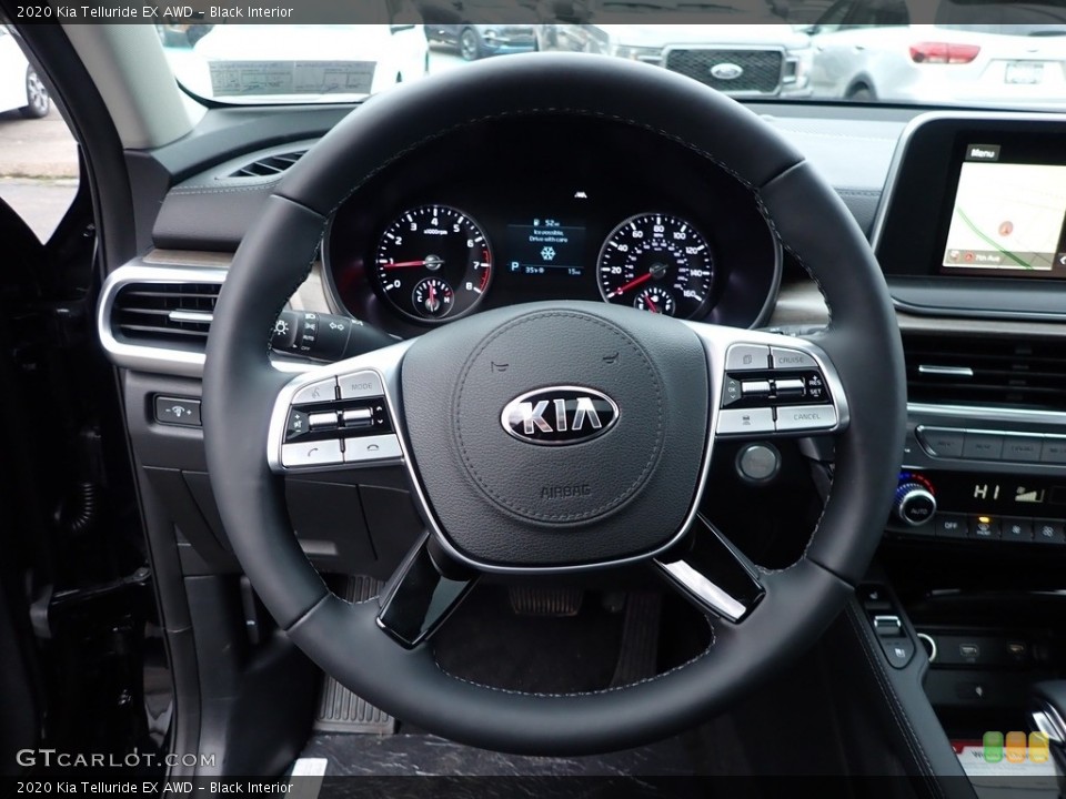 Black Interior Steering Wheel for the 2020 Kia Telluride EX AWD #136821389