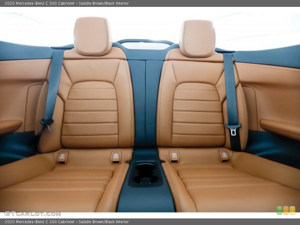 Saddle Brown/Black Interior Rear Seat for the 2020 Mercedes-Benz C 300 Cabriolet #136825919