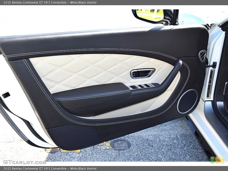 White/Black Interior Door Panel for the 2015 Bentley Continental GT V8 S Convertible #136827361