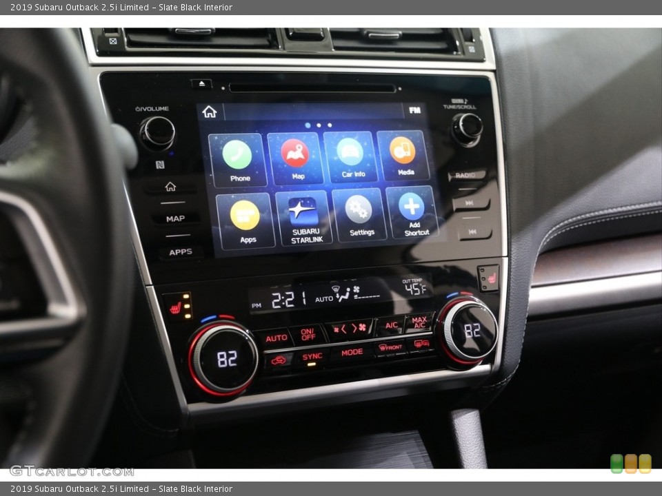 Slate Black Interior Controls for the 2019 Subaru Outback 2.5i Limited #136827367