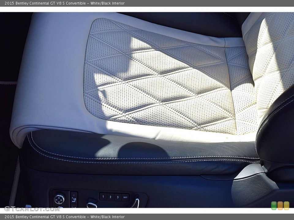 White/Black Interior Front Seat for the 2015 Bentley Continental GT V8 S Convertible #136827460