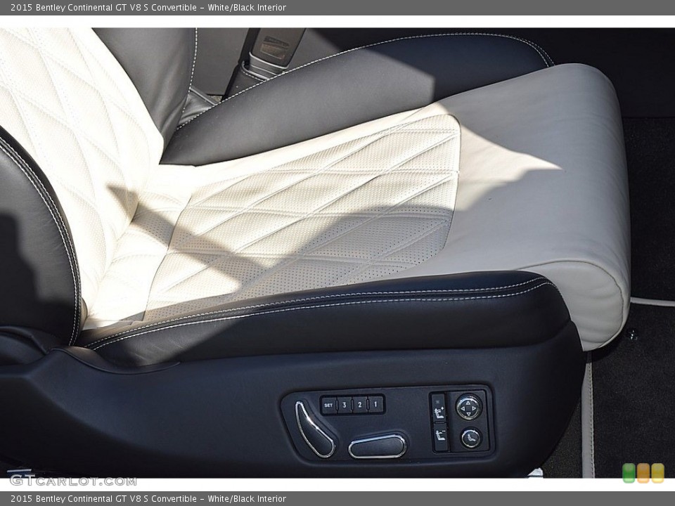 White/Black Interior Front Seat for the 2015 Bentley Continental GT V8 S Convertible #136827691