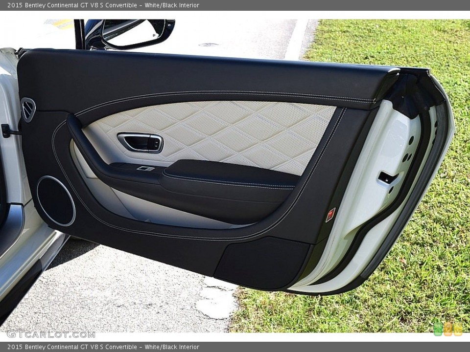 White/Black Interior Door Panel for the 2015 Bentley Continental GT V8 S Convertible #136827814