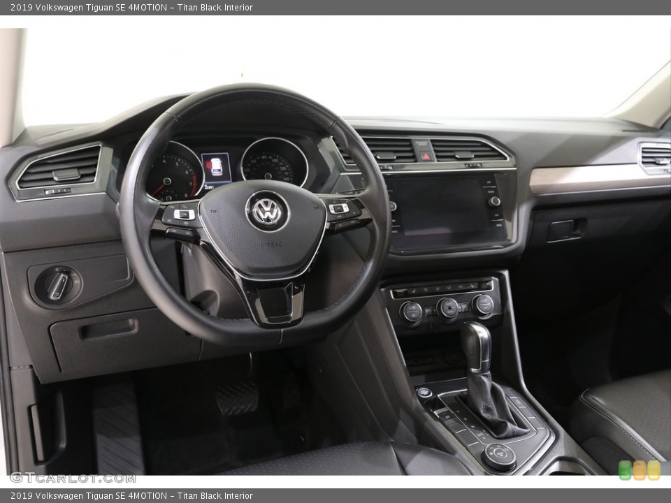 Titan Black Interior Dashboard for the 2019 Volkswagen Tiguan SE 4MOTION #136832530