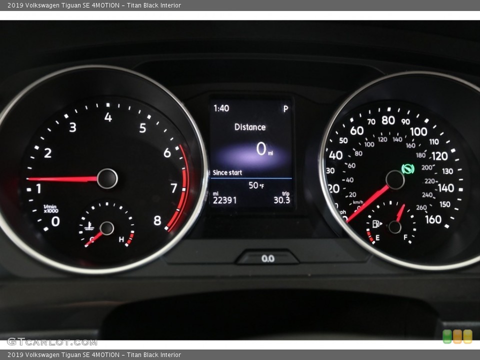 Titan Black Interior Gauges for the 2019 Volkswagen Tiguan SE 4MOTION #136832578