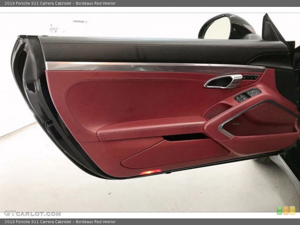 Bordeaux Red Interior Door Panel for the 2019 Porsche 911 Carrera Cabriolet #136835032
