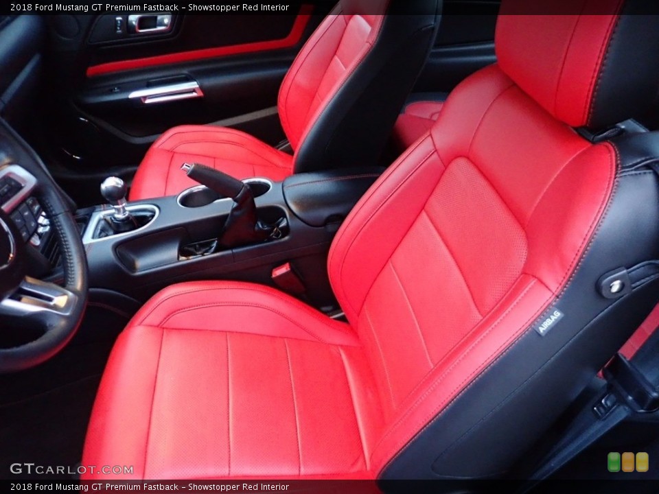 Showstopper Red Interior Front Seat for the 2018 Ford Mustang GT Premium Fastback #136843961