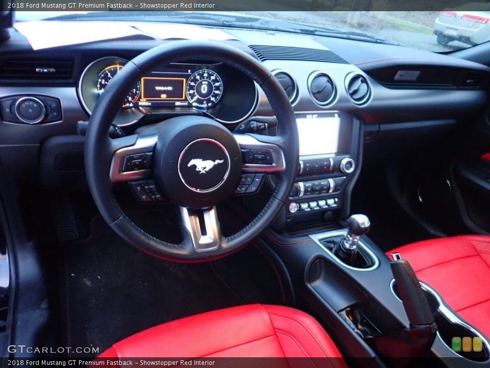 Showstopper Red Interior Dashboard for the 2018 Ford Mustang GT Premium Fastback #136844009