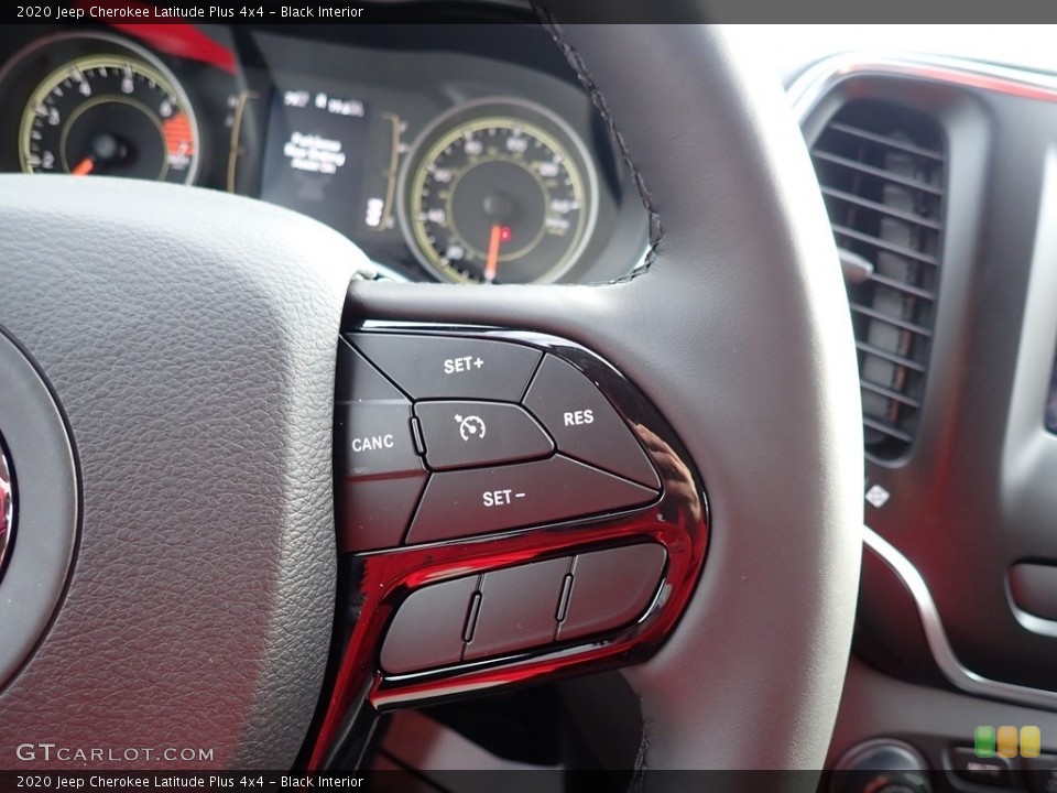 Black Interior Steering Wheel for the 2020 Jeep Cherokee Latitude Plus 4x4 #136844084