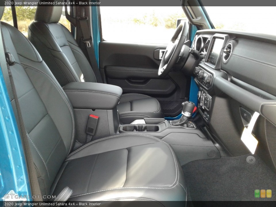 Black Interior Front Seat for the 2020 Jeep Wrangler Unlimited Sahara 4x4 #136847291