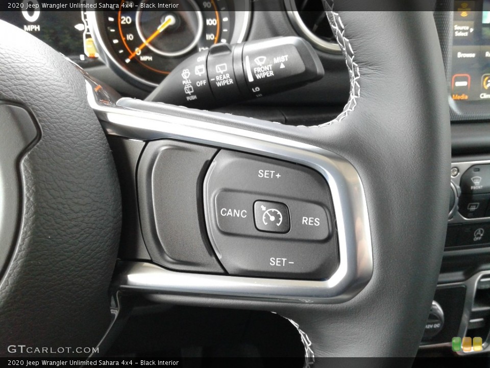 Black Interior Steering Wheel for the 2020 Jeep Wrangler Unlimited Sahara 4x4 #136847342