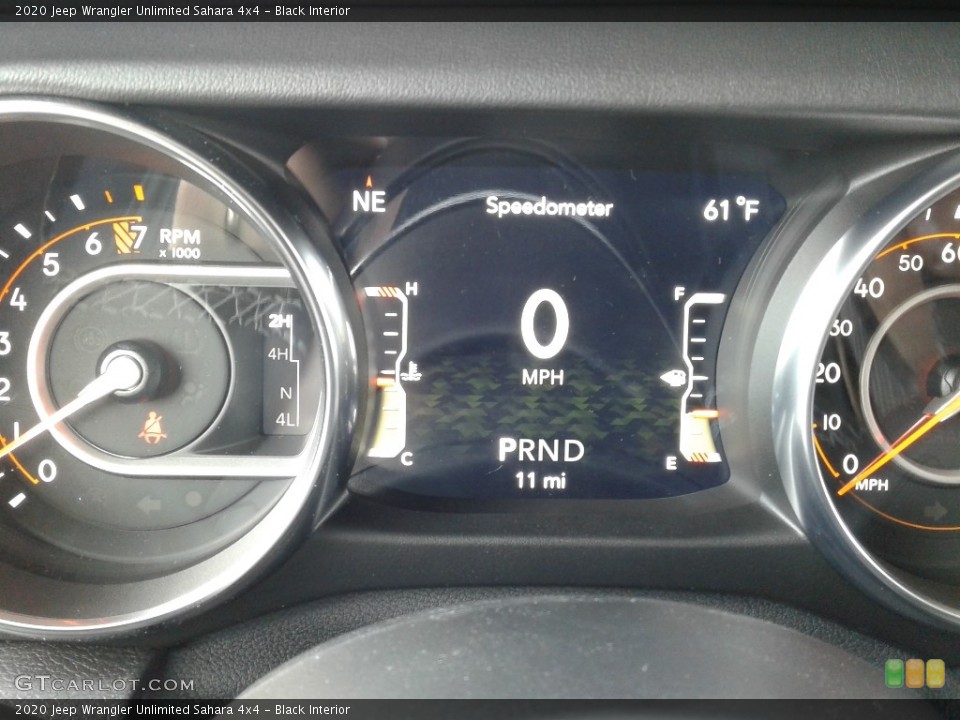Black Interior Gauges for the 2020 Jeep Wrangler Unlimited Sahara 4x4 #136847363