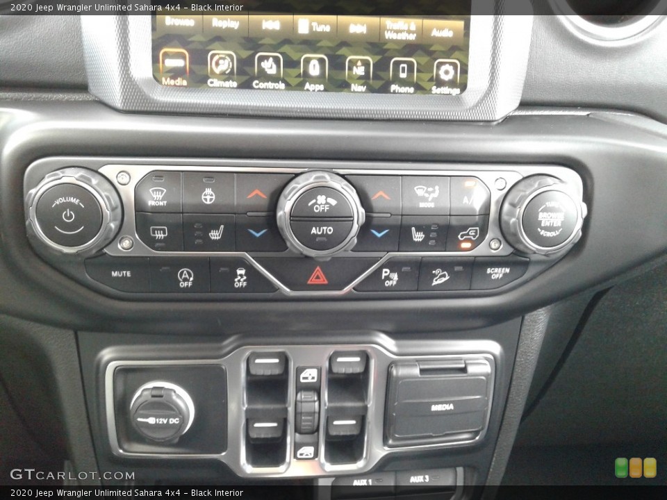 Black Interior Controls for the 2020 Jeep Wrangler Unlimited Sahara 4x4 #136847498