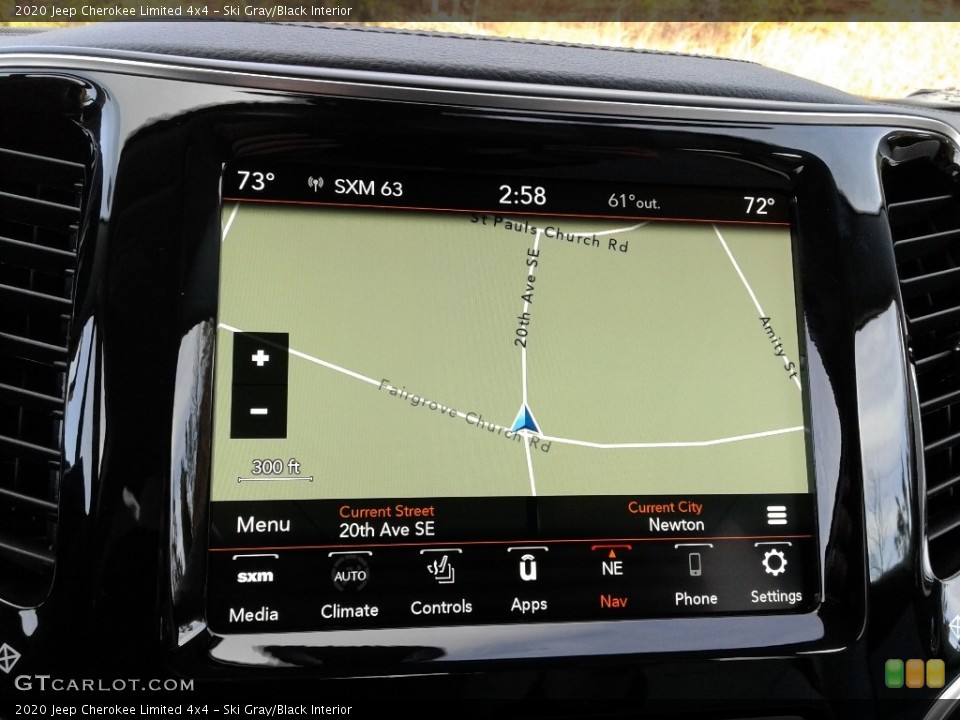 Ski Gray/Black Interior Navigation for the 2020 Jeep Cherokee Limited 4x4 #136848335