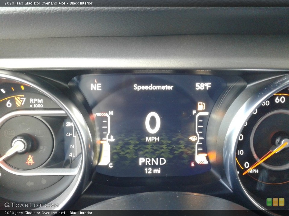 Black Interior Gauges for the 2020 Jeep Gladiator Overland 4x4 #136849265