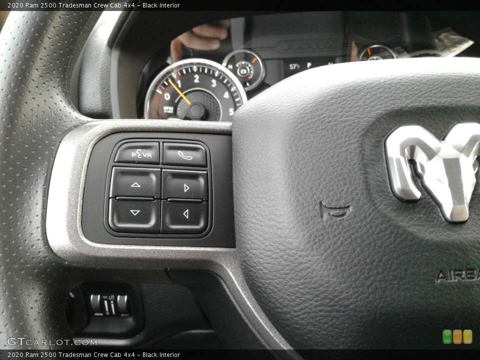 Black Interior Steering Wheel for the 2020 Ram 2500 Tradesman Crew Cab 4x4 #136850033