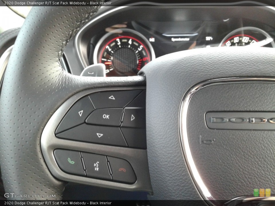 Black Interior Steering Wheel for the 2020 Dodge Challenger R/T Scat Pack Widebody #136852295