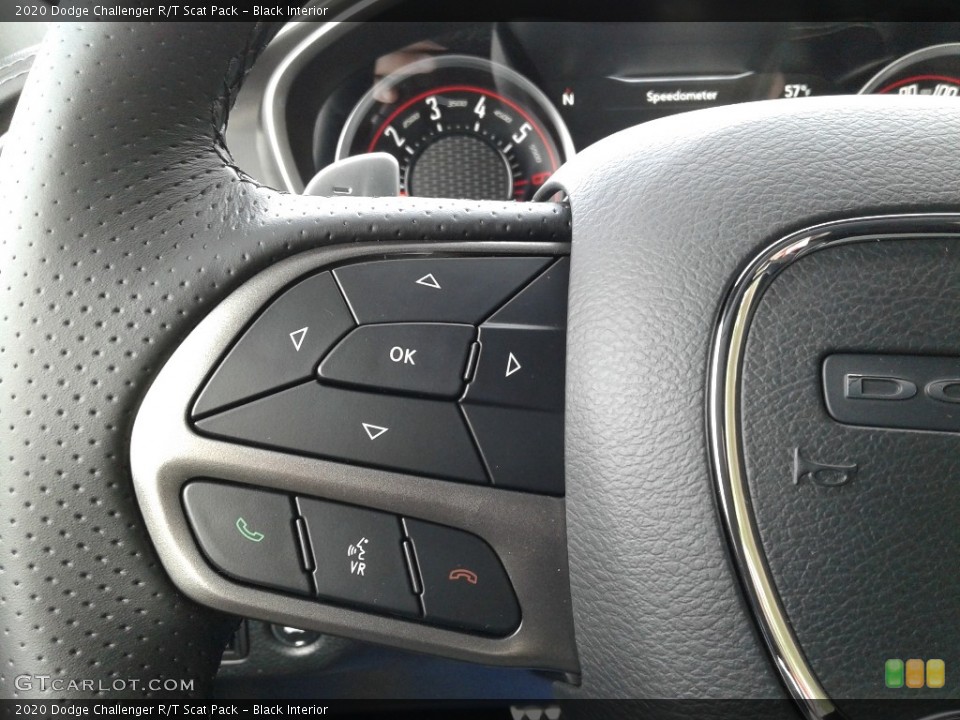 Black Interior Steering Wheel for the 2020 Dodge Challenger R/T Scat Pack #136853150